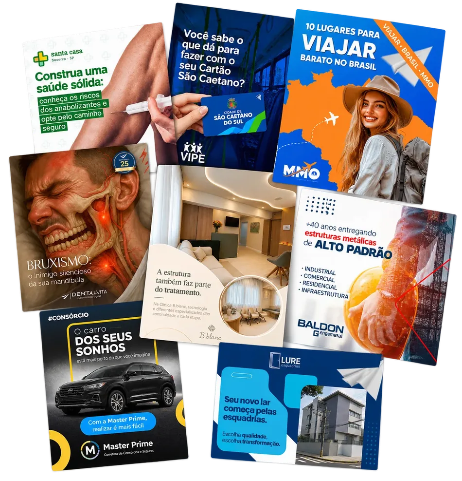 posts produzidos pela RCA para clientes de vários segmentos