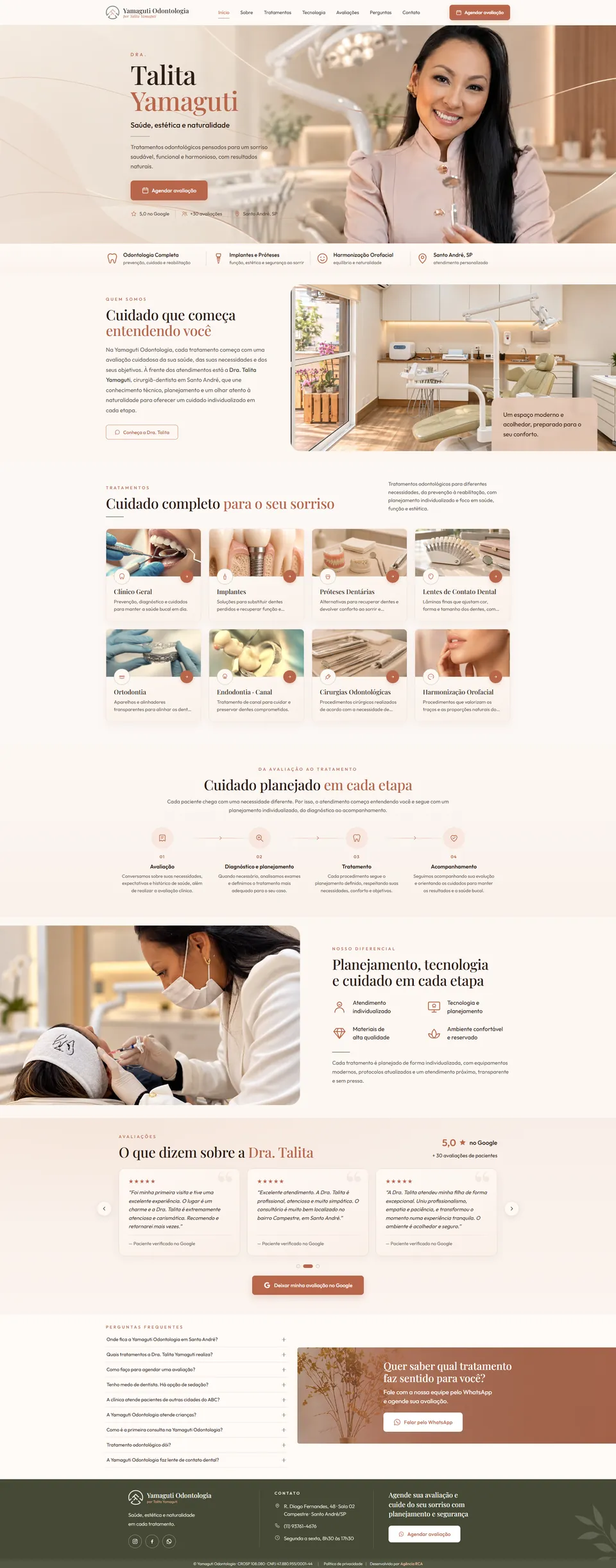 Site da Yamaguti Odontologia