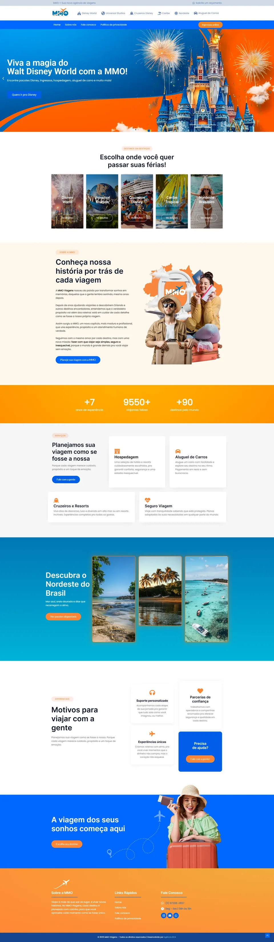Site da MMO Viagens